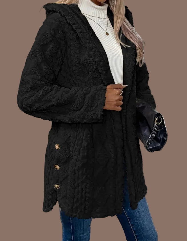 Veste Sherpa Femme Chaude Capuche