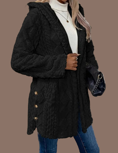 Veste Sherpa Femme Chaude Capuche
