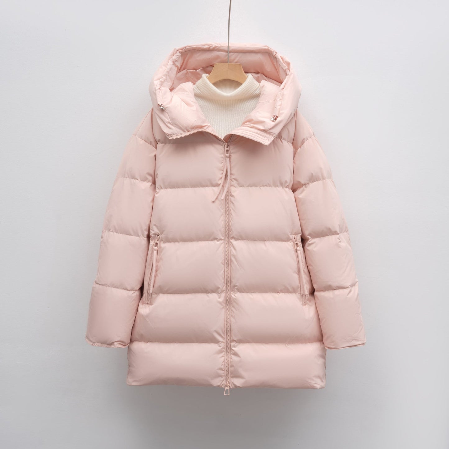 Veste d'hiver pour femme surtaillée à capuche de style moderne
