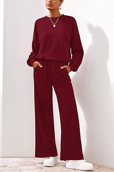 Pantalon de survêtement femme Confortable Jambes larges Coupe décontractée