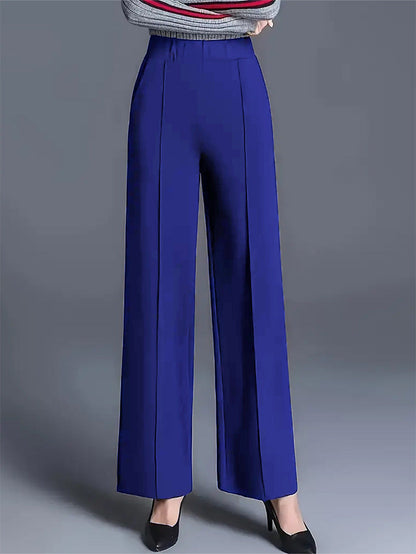 Pantalon femme taille haute élégant à plis