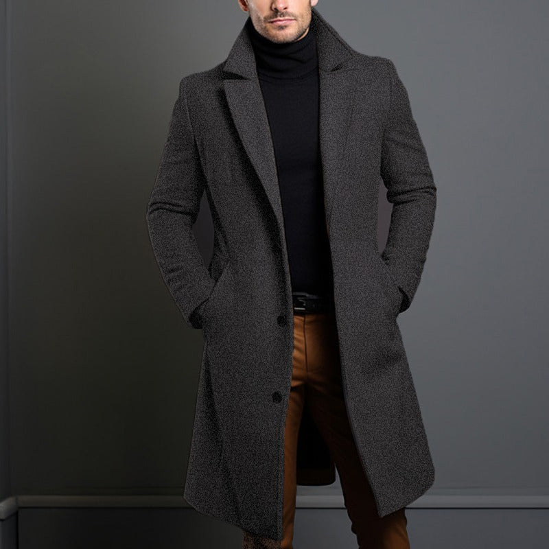 Manteau en laine pour homme, élégant et moderne