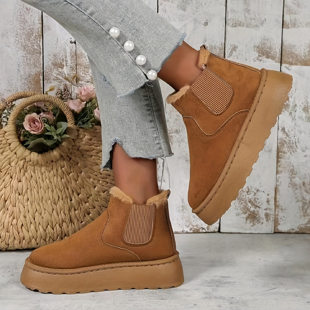 Bottes d'hiver élégantes pour femmes chaudes
