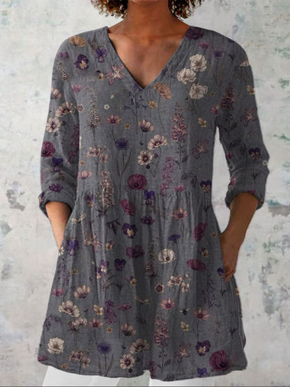Robe d'été femme bohème chic fleurie