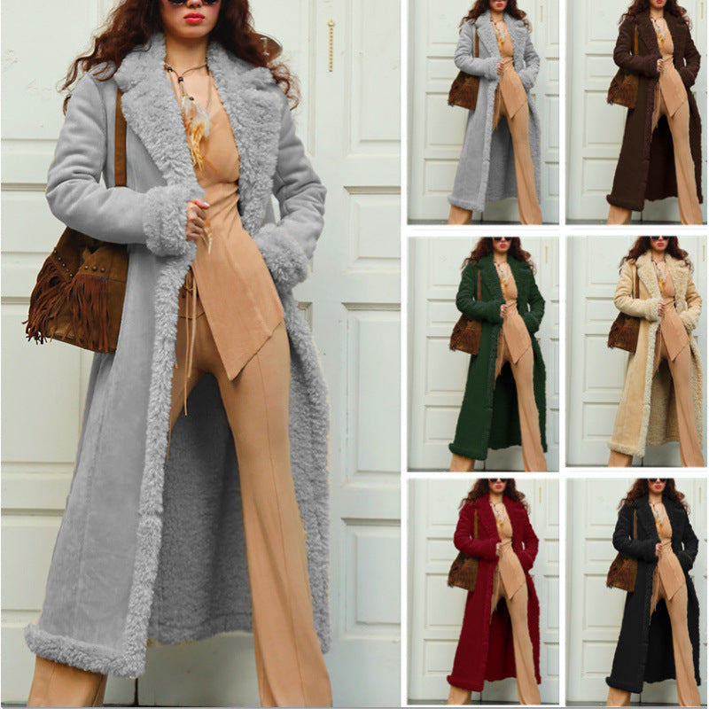Manteau en fausse fourrure de luxe pour femme Hiver