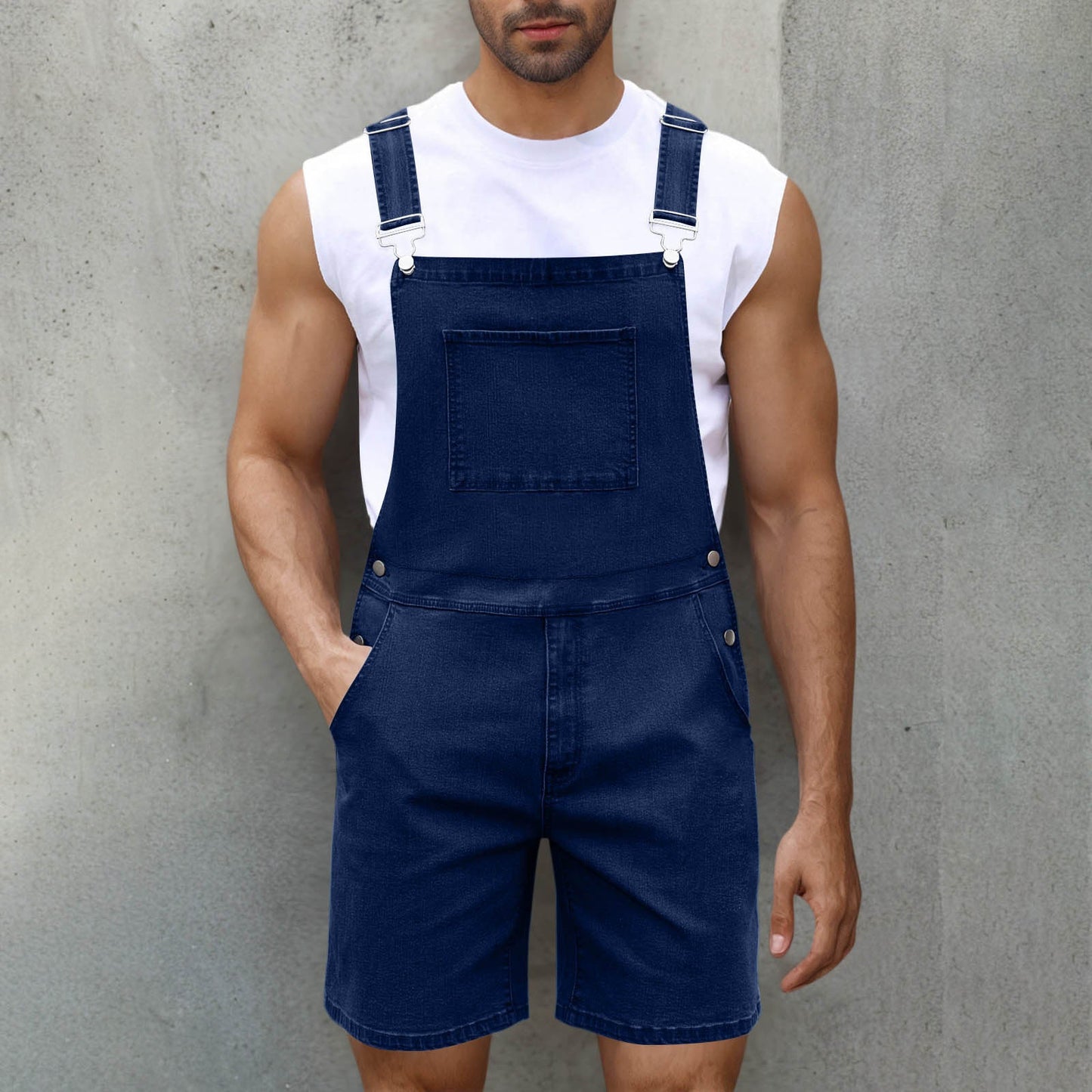 Salopette en jean confortable avec poches pour homme