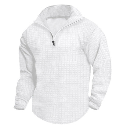 Polaire homme, moderne, texturée, avec fermeture éclair