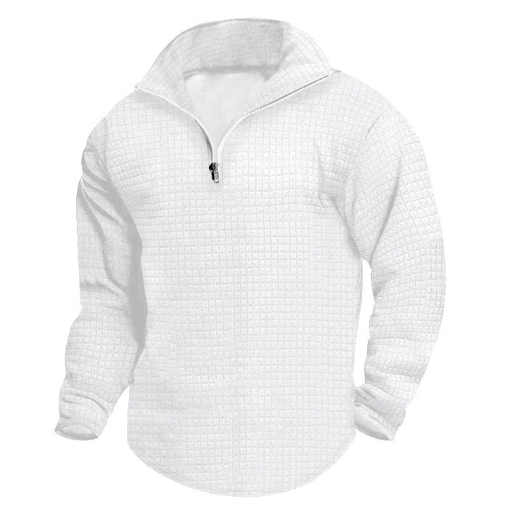 Polaire homme, moderne, texturée, avec fermeture éclair