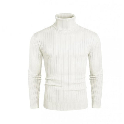 Pull homme col roulé maille design