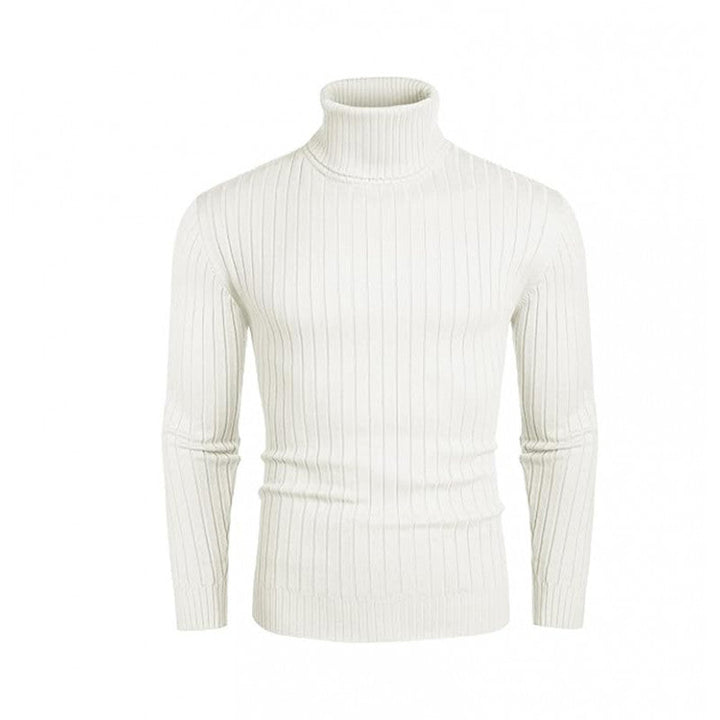 Pull homme col roulé maille design