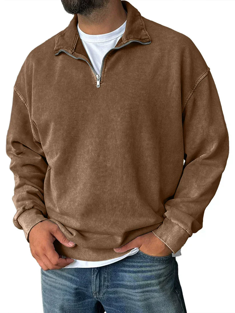 Emil - Sweat-shirt à fermeture éclair et coupe décontractée