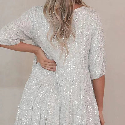 Robe de soirée scintillante à sequins pour femme