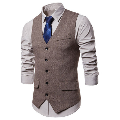 Gilet Homme Classique Motif Chevrons Pratique