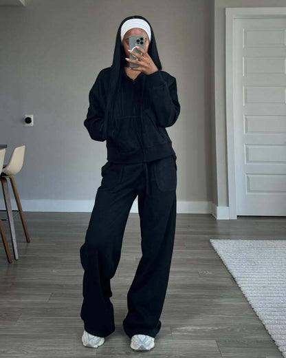 Femmes Ensemble sweat à capuche et pantalon de jogging sport confortable