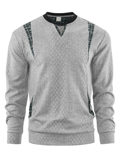 Pull en tricot pour homme Motif à carreaux moderne Design élégant