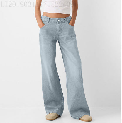 Jeans femme coupe large style rétro