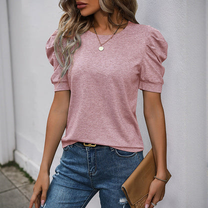 T-shirt élégant pour femme à manches bouffantes