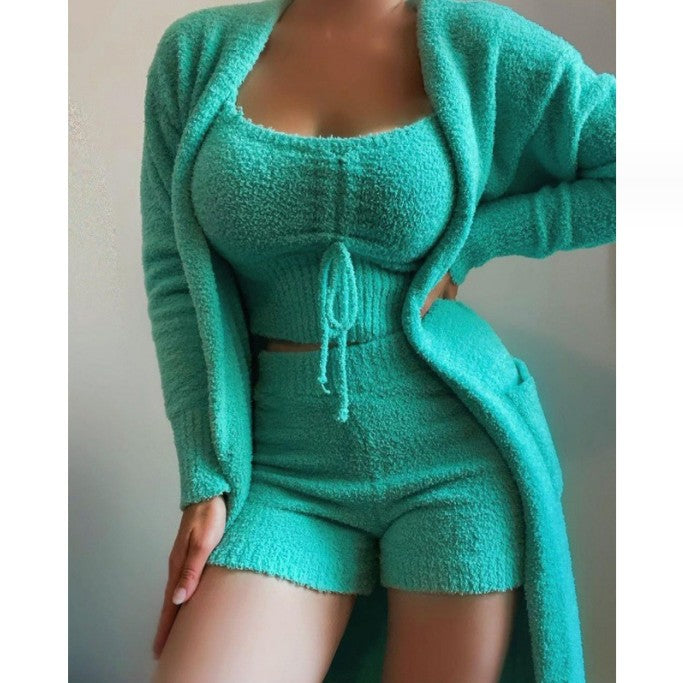Tenue décontractée Femme Top Court & Cardigan Long