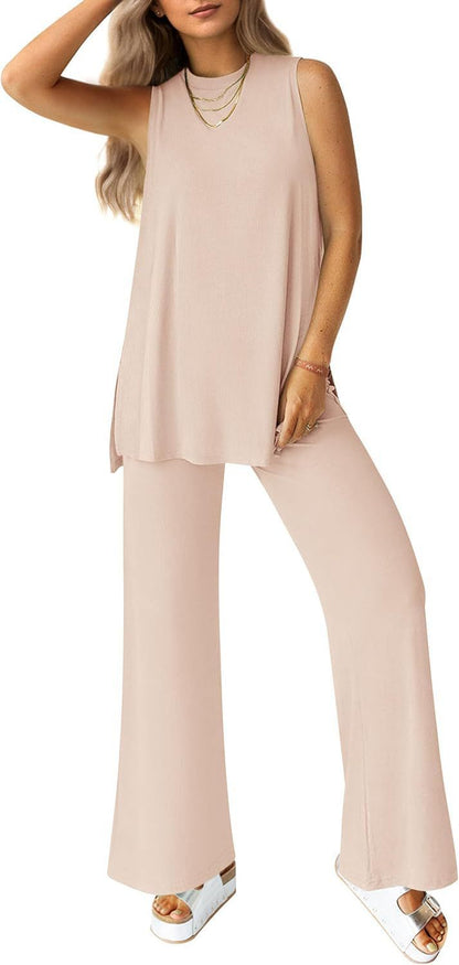 Ensemble Haut Léger et Pantalon Large pour Femme Tenue Confortable