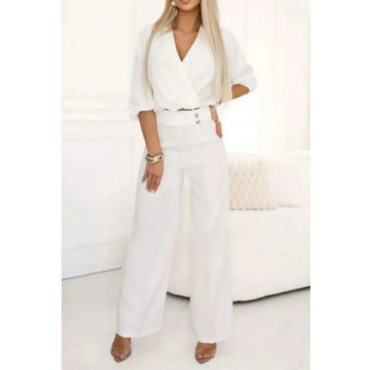 Combinaison élégante Femme Large Jambe Robe de Soirée