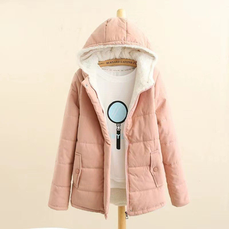 Veste d'hiver matelassée chaude à capuche pour femme