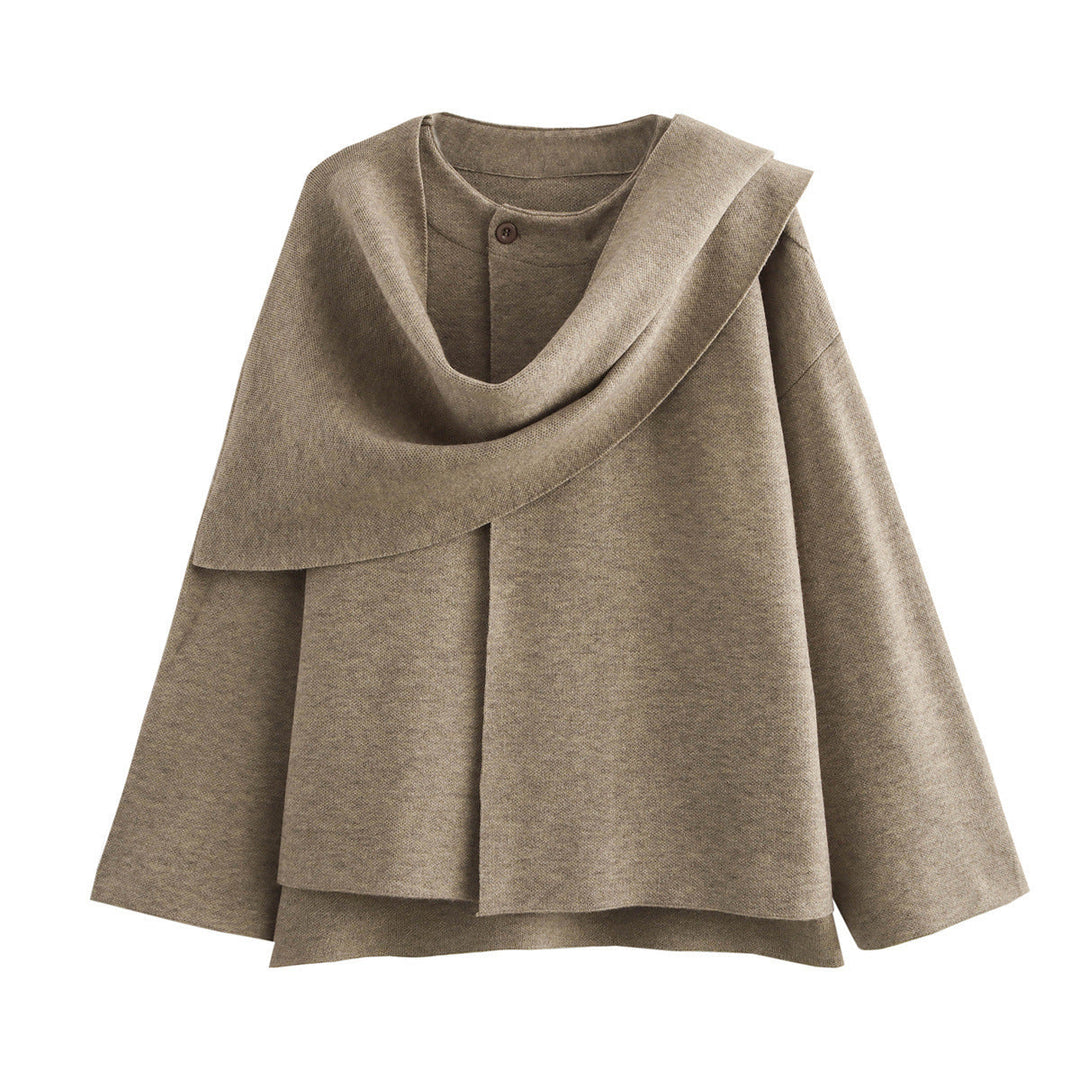 Femmes Poncho-Veste Asymétrique Jeté Polaire Doux