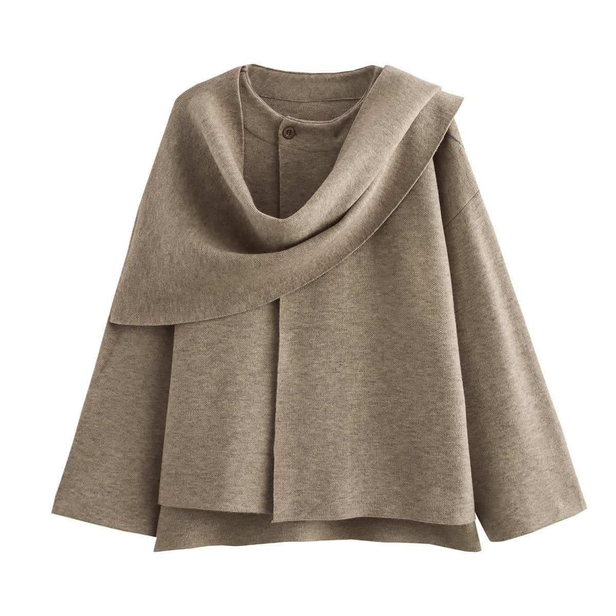 Femmes Poncho-Veste Asymétrique Jeté Polaire Doux
