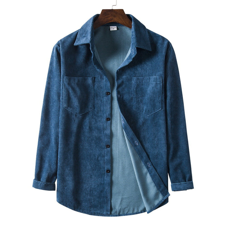 Chemise en velours côtelé pour homme Design élégant avec boutons