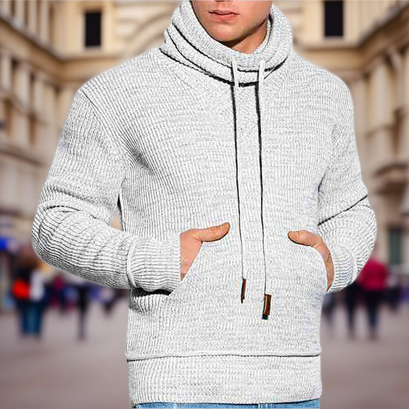 Pull pour hommes Col montant Poches