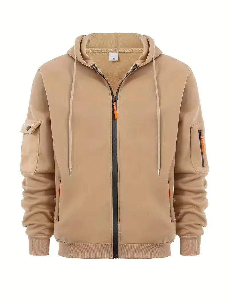 Veste d'extérieur pour homme Pratique Fermeture éclair Poches