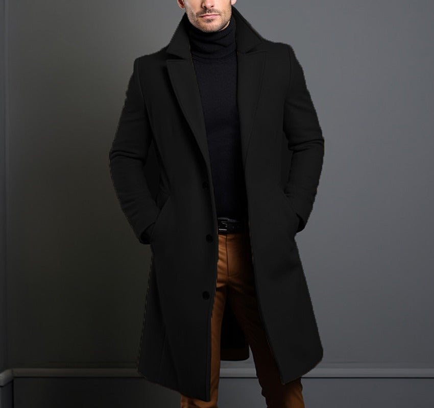 Manteau en laine pour homme, élégant et moderne