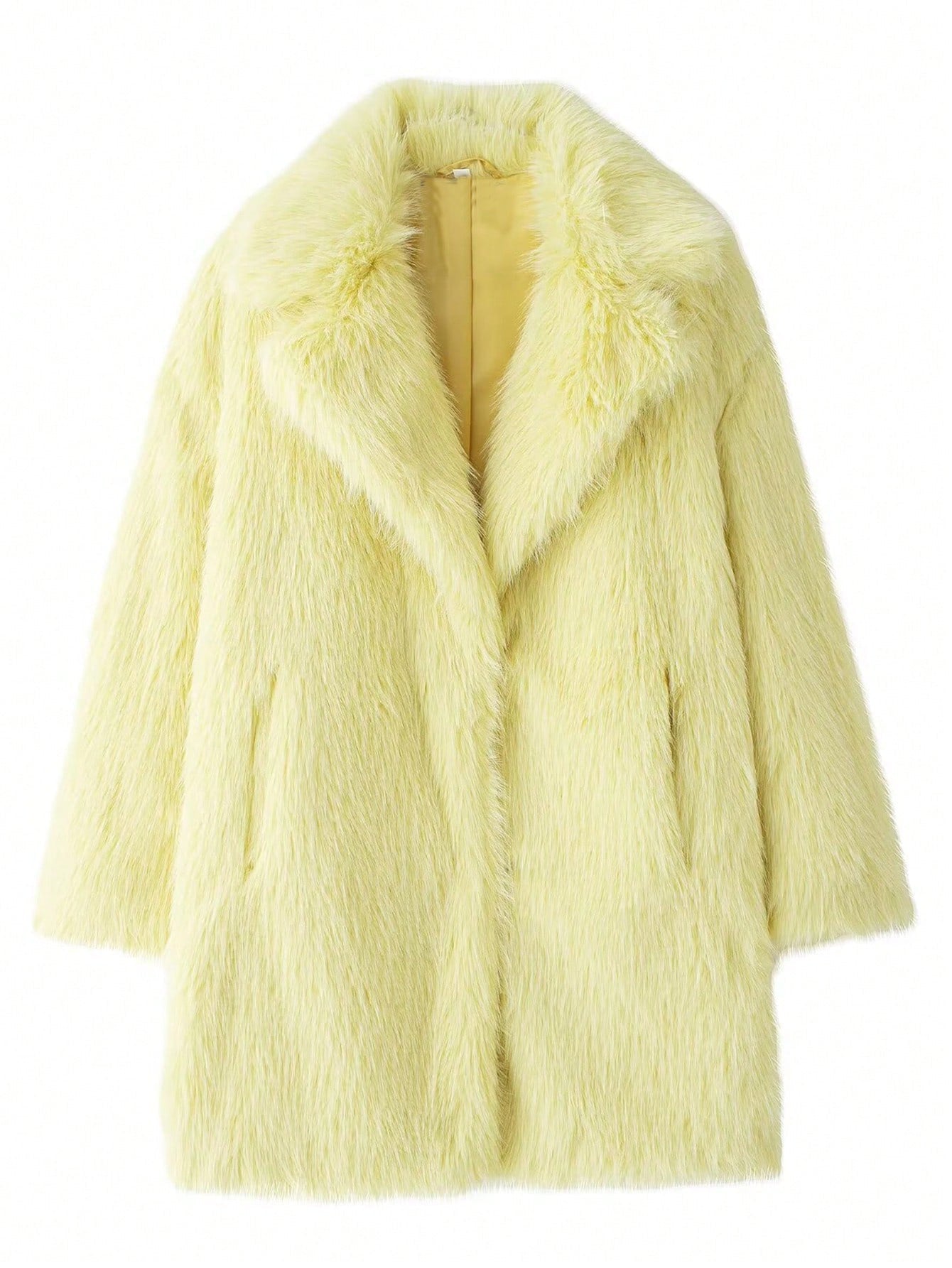 Veste en fausse fourrure pour femme, douce, design de luxe