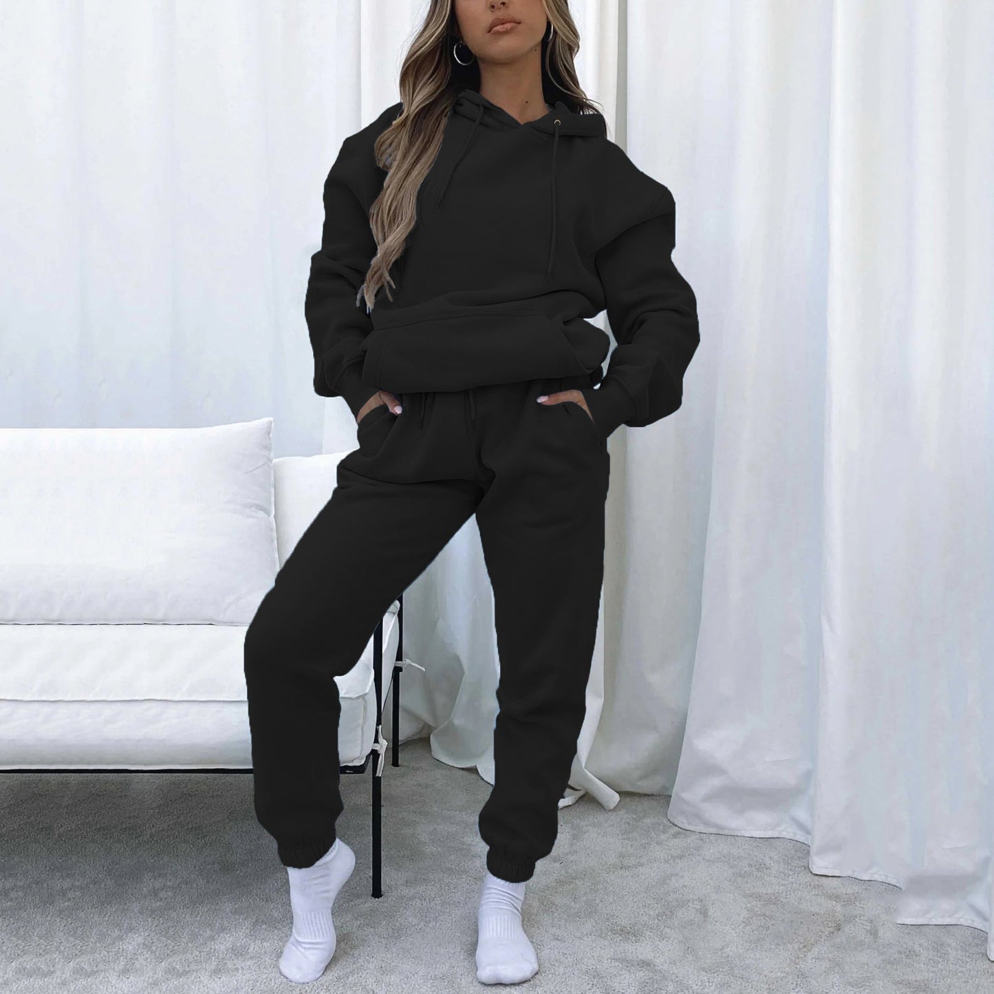Ensemble jogging et sweat à capuche confortable pour femme