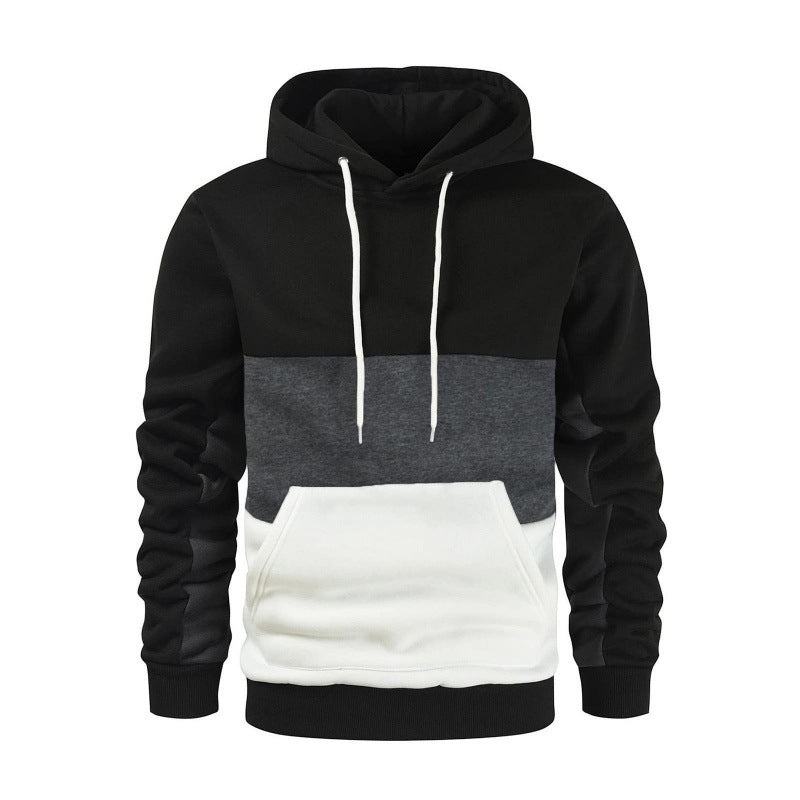 Pull de sport pour homme Capuche Couleurs contrastées Tendance