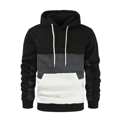 Pull de sport pour homme Capuche Couleurs contrastées Tendance