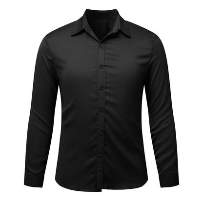 Chemise Homme Élégante Manches Longues en Coton