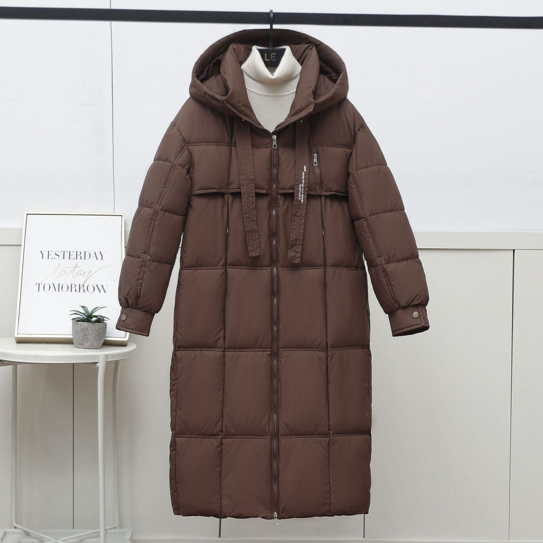 Parka long en duvet chaud pour femme