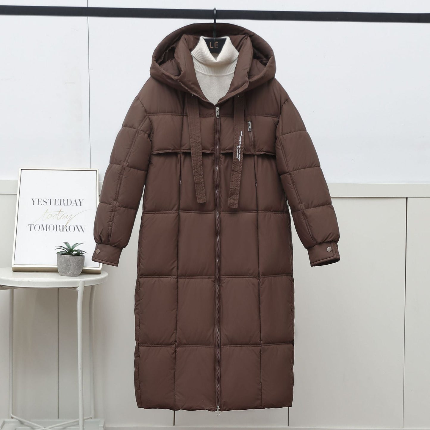 Parka long en duvet chaud pour femme