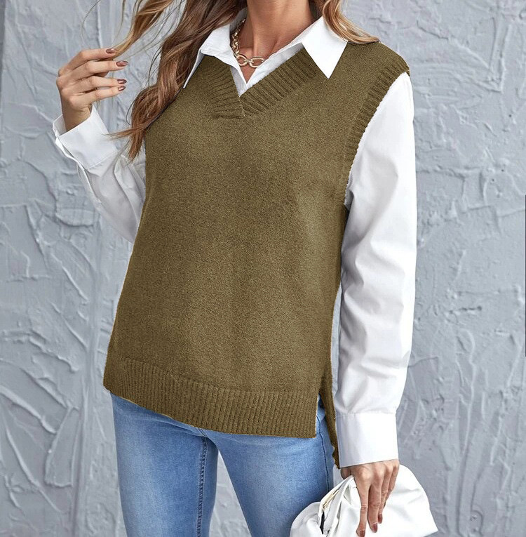 Gilet femme col V mode élégante