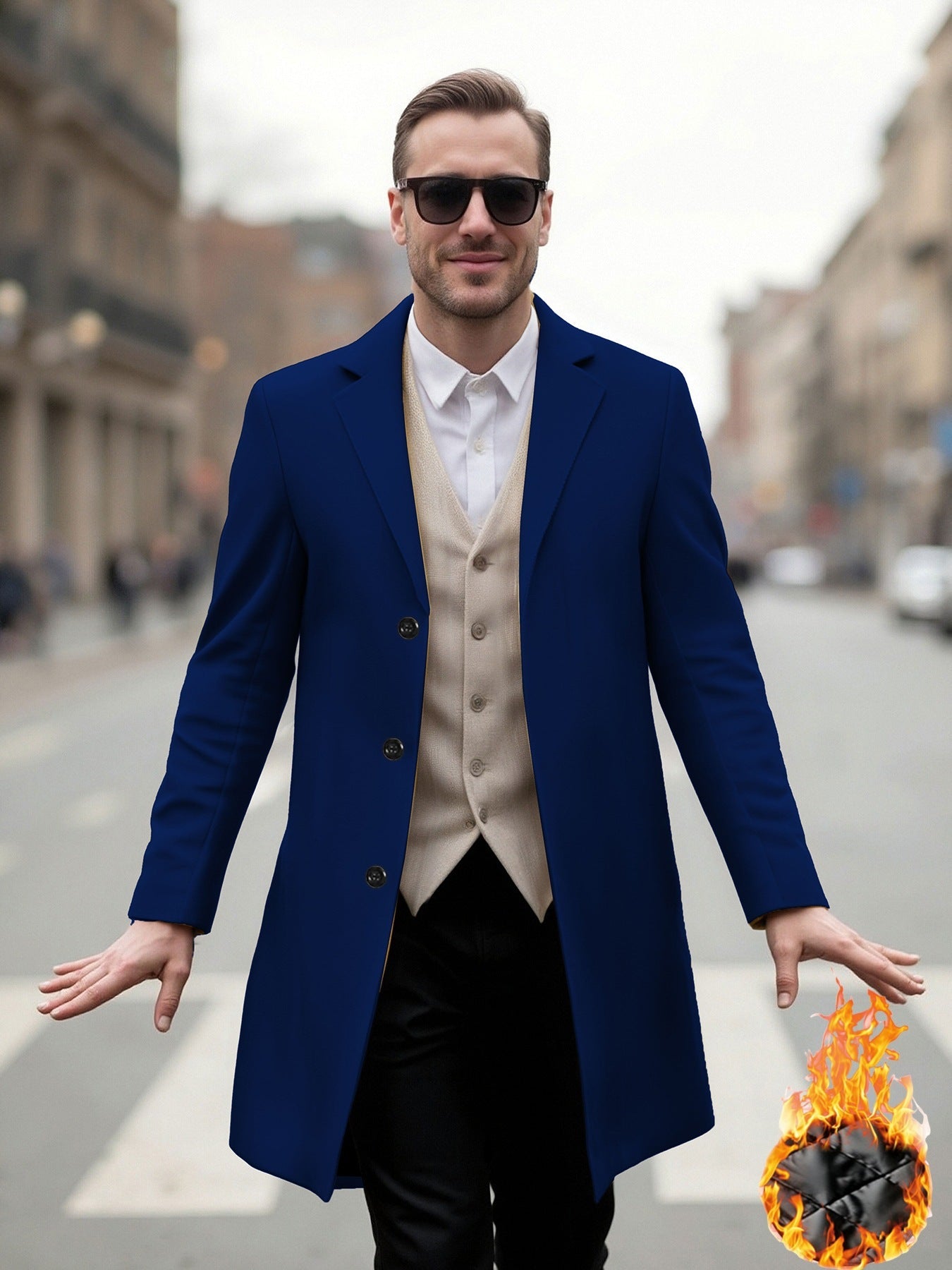 Manteau long élégant pour homme Coupe moderne