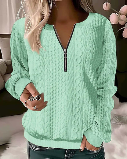Sweat-shirt pratique Zippé Sportif