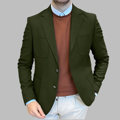 Robe élégante pour femme Coupe cintrée Mélange de laine Double boutonnage
