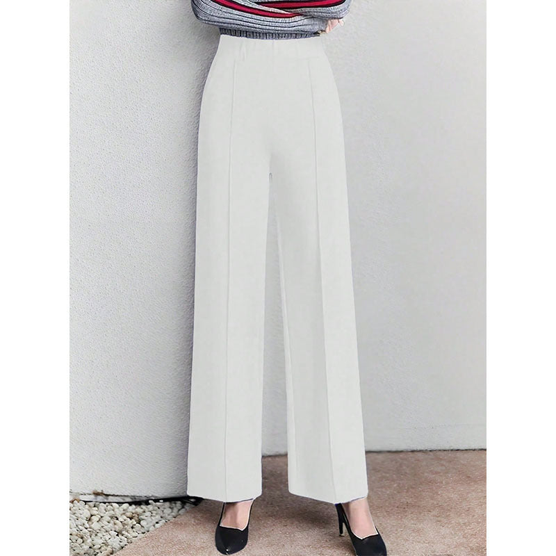 Pantalon en tissu taille haute élégant jupe plissée