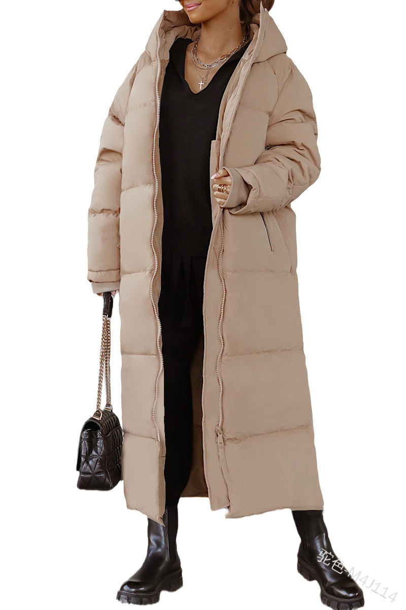Damen Winterparka Warm Gefüttert mit Kapuze - IdealeKleiden