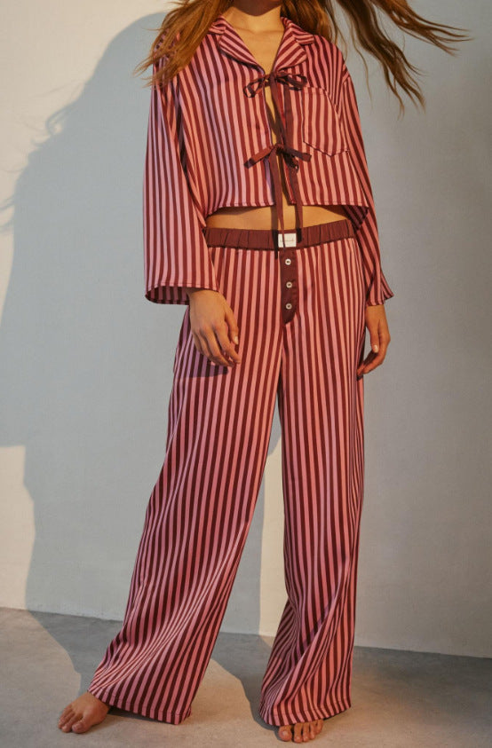 Ensemble de pyjama pour femme - Soie luxueuse imprimée