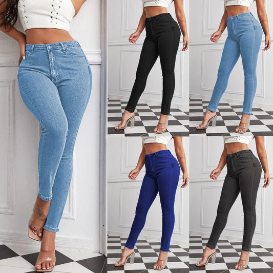 Damen Slim Fit Jeans Elegant - IdealeKleiden