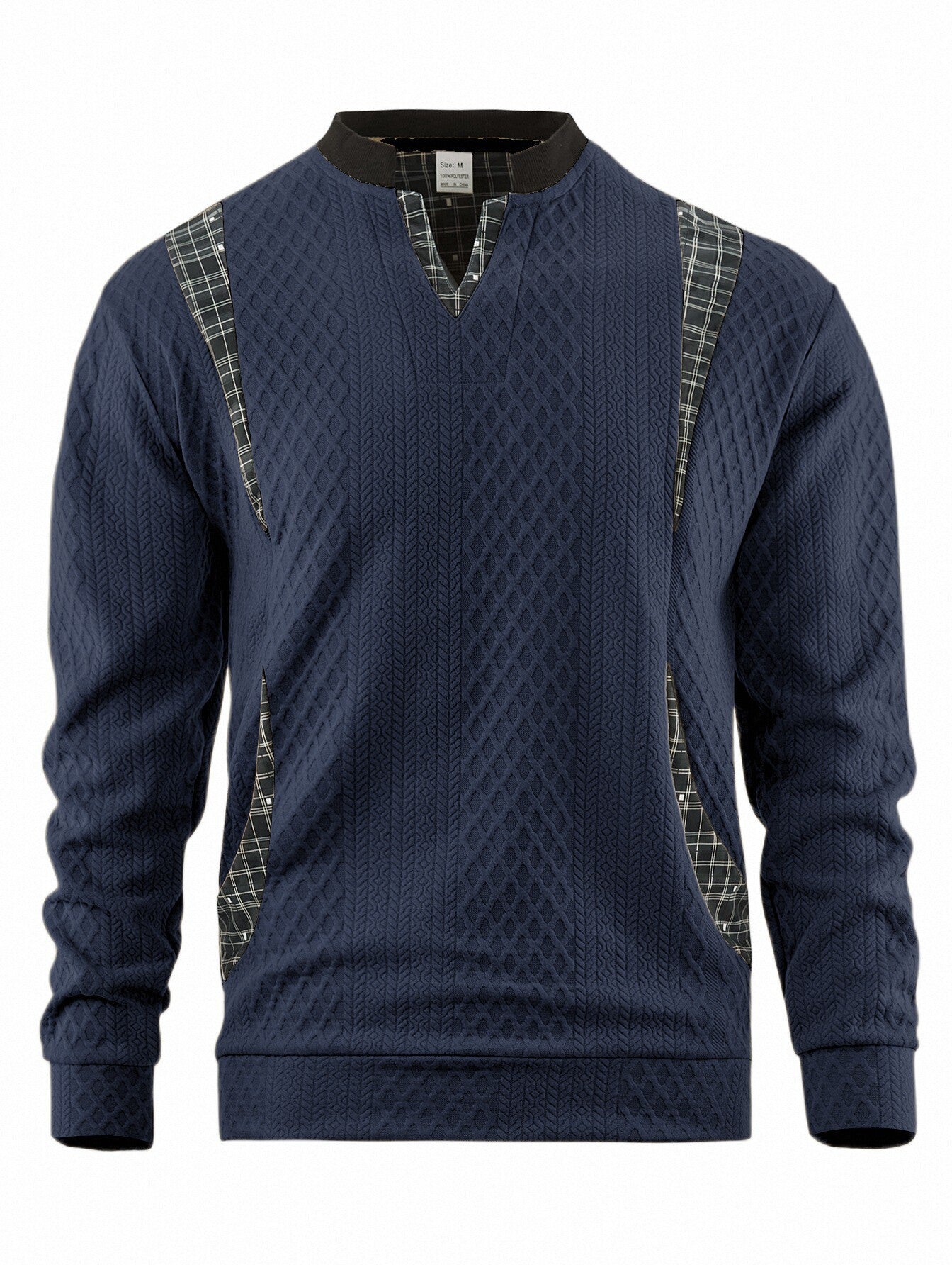 Pull en tricot pour homme Motif à carreaux moderne Design élégant