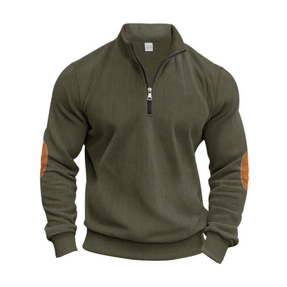 Pull en tricot pour homme, moderne, à fermeture éclair, look élégant