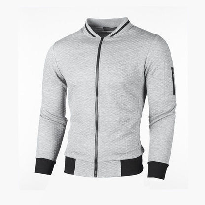 Sweat-shirt homme de qualité zippé sportif avec poches