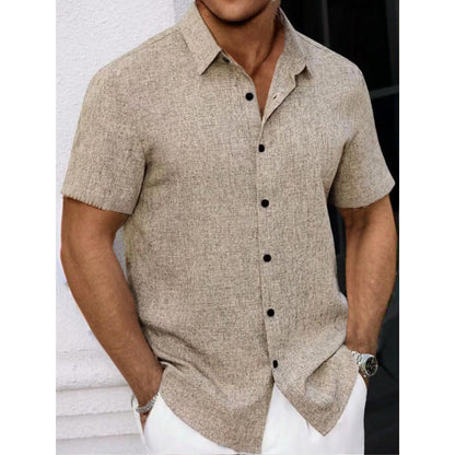 Chemise homme à manches courtes texturée design moderne